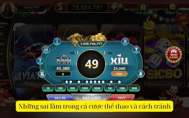 Những sai lầm trong cá cược thể thao và cách tránh